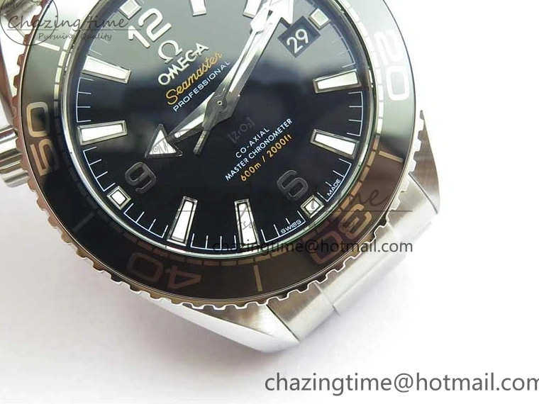 0116 Planet Ocean 39.5mm Black Ceramic Bezel SS VSF 1:1 Best Edition Black Dial on SS Bracelet A Stretchable 7890